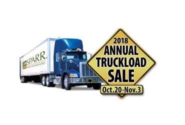 Annual Truckload Sale October 20 – November 3! Sparr Building and Farm Supply